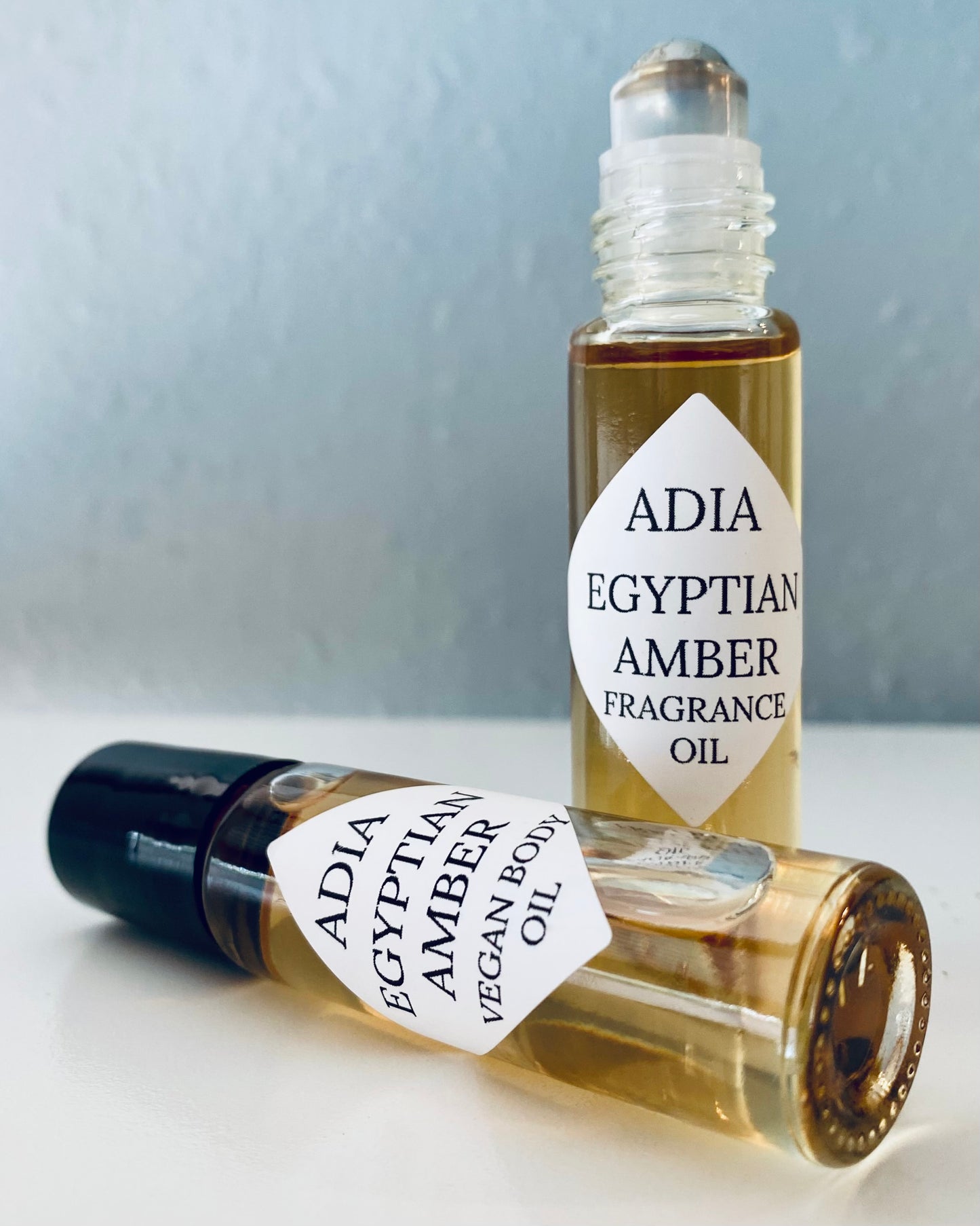 Travel-friendly natural fragrance oil that has a warm vanilla base, complemented by a citrus and floral mix of essential oils.