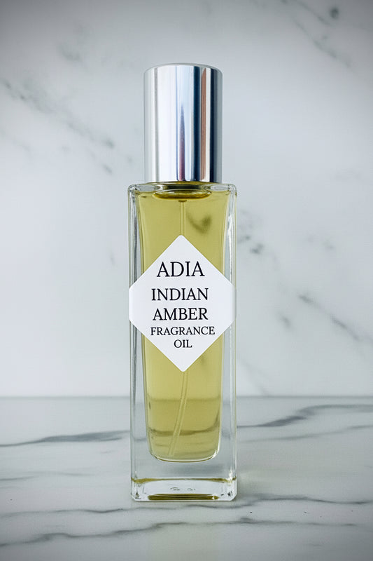 Travel-friendly natural fragrance oil in a square shaped roll-on bottle, made with a clean essential oil blend that is purposefully crafted as a modern cologne oil.