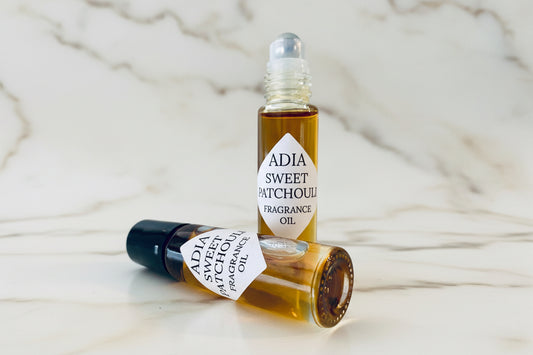 Travel-friendly natural fragrance oil that is made with a sweet amber oil and classic, wild-crafted Patchouli essential oil.