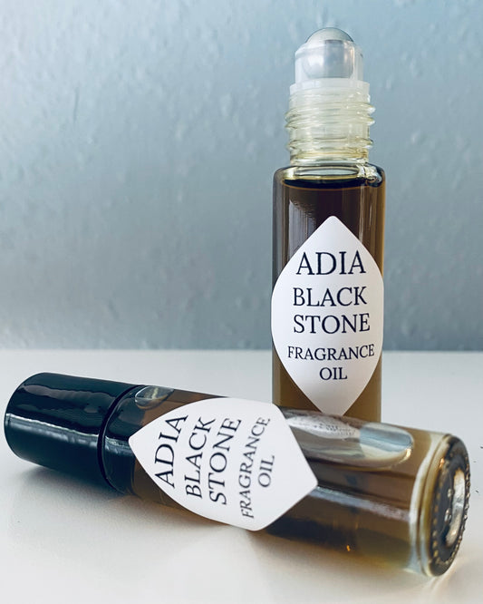 Travel-friendly natural fragrance oil made with a clean essential oil blend that is deep, dark, and powerful.