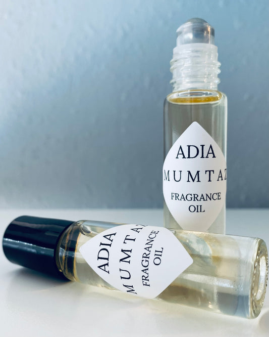 Travel-friendly natural fragrance oil that is lightly-sweetened, floral and long-lasting.