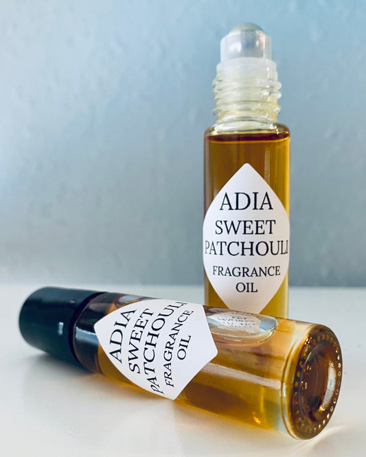 Travel-friendly natural fragrance oil that is made with a sweet amber oil and classic, wild-crafted Patchouli essential oil.
